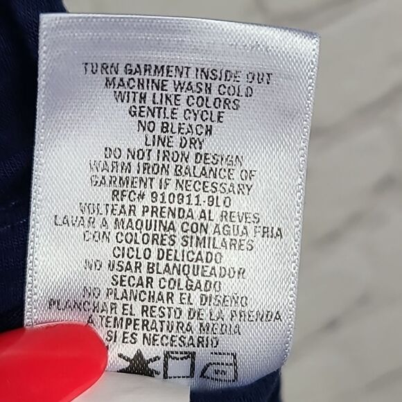 Patriotic Burnout Tee Juniors Small Let Freedom Ring American Red White Blue Top - Picture 7 of 9